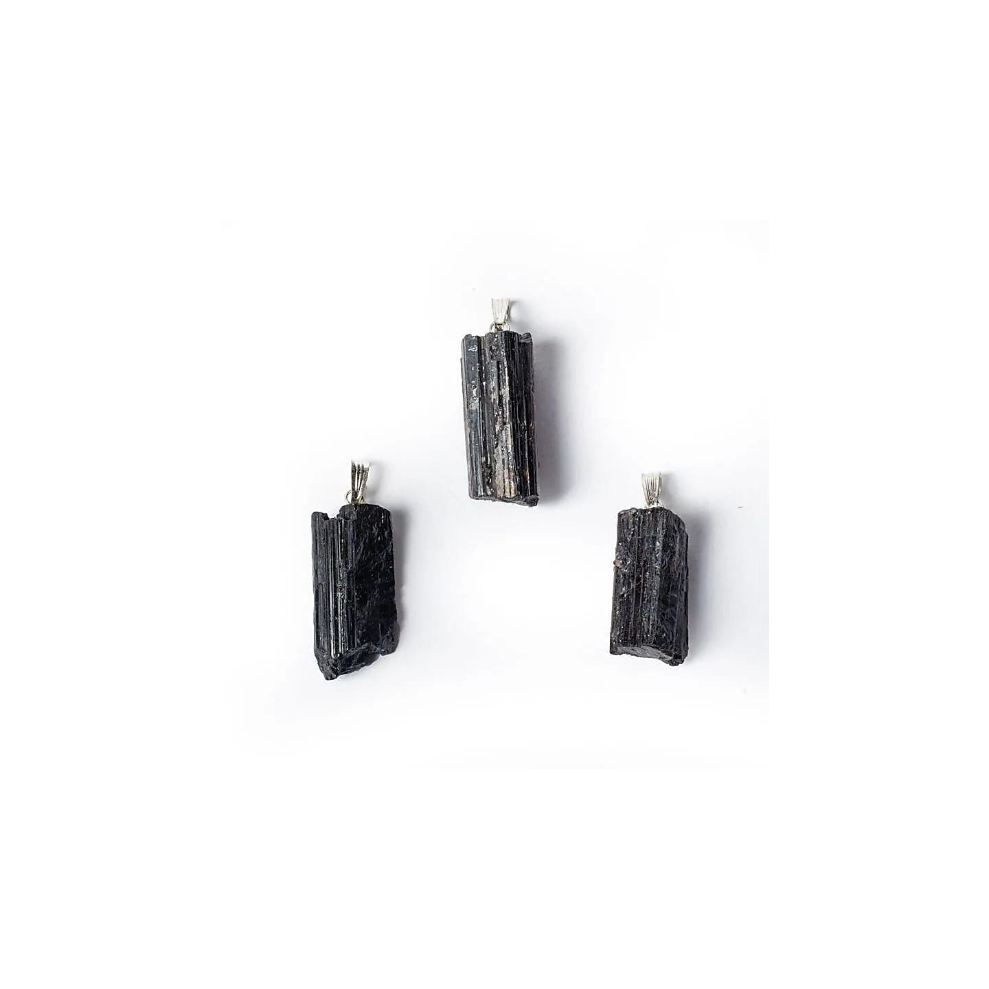 Pendentif pierre précieuse tourmaline noire brute | Pieralune