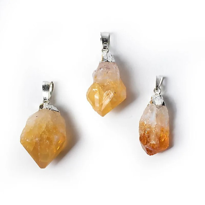 Pendentif de citrine brute (quartz fumé) | Pieralune