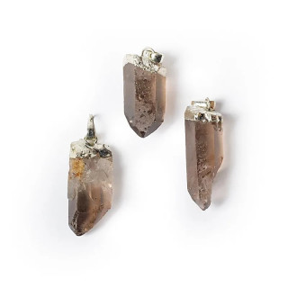 Pendentif de quartz fumé brut | Pieralune