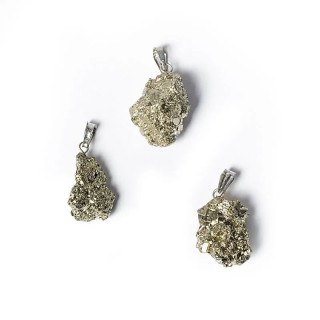 Pendentif pierre précieuse pyrite brute | Pieralune