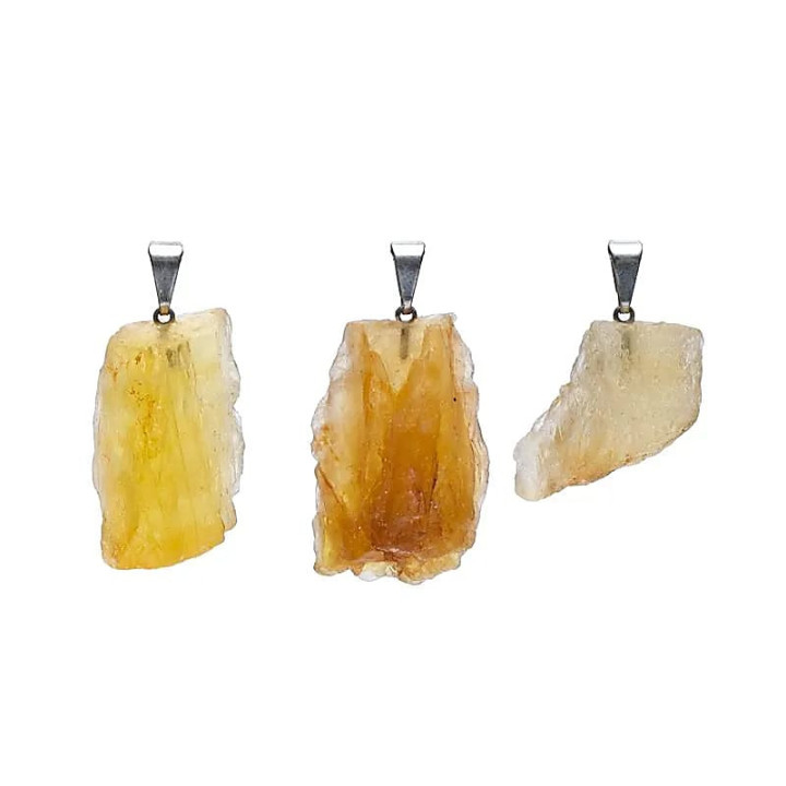 Pendentif Fluorite jaune brute | Pieralune