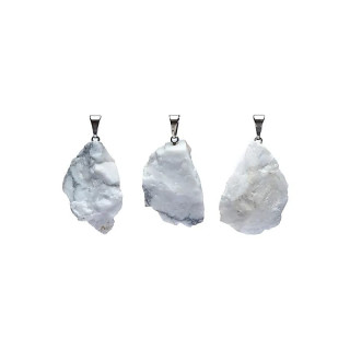 Pendentif en Howlite blanche brute | Pieralune