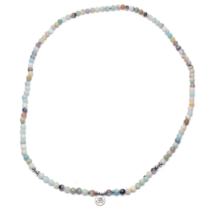 Mala en Amazonite - élastique - avec Om | Pieralune