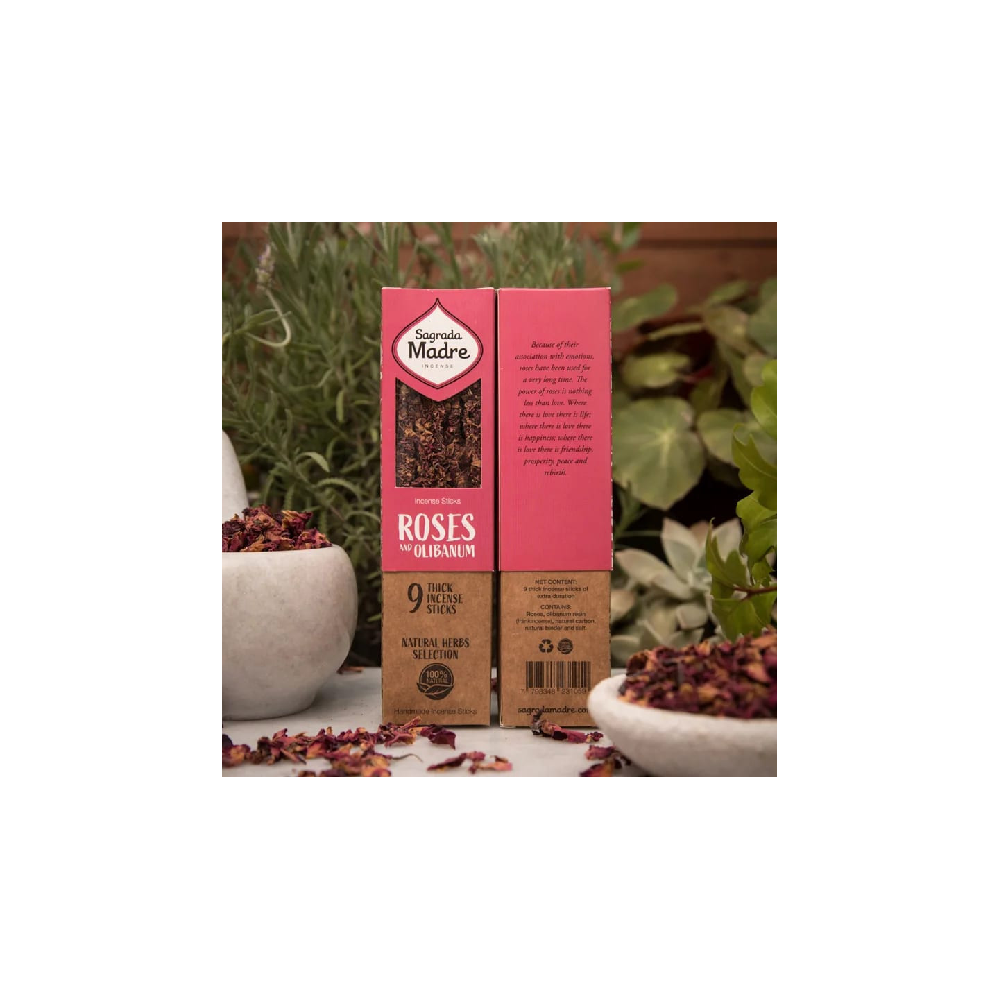 Sagrada Madre Encens aux herbes Rose & Olibanum | Pieralune