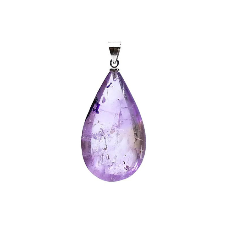 Pendentif en pierre précieuse d'améthyste en forme de g... | Pieralune