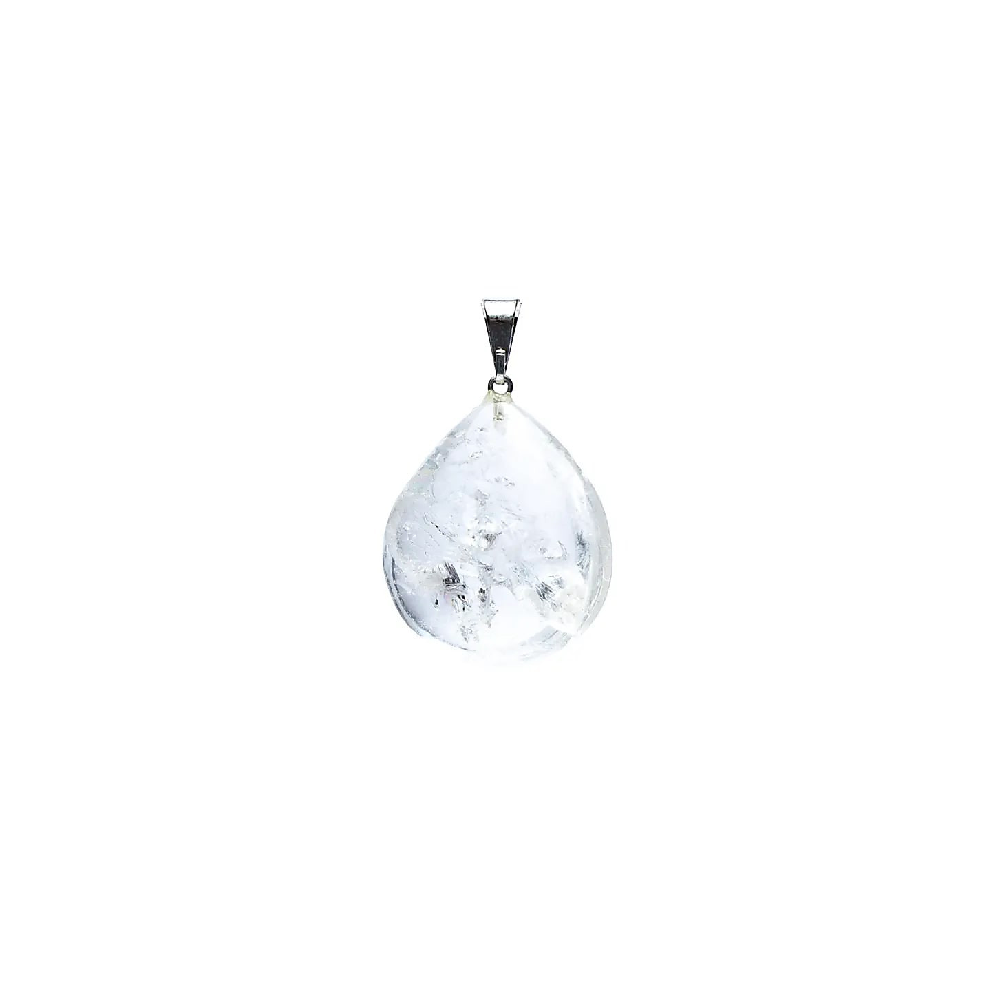 Pendentif en cristal de roche en forme de goutte | Pieralune
