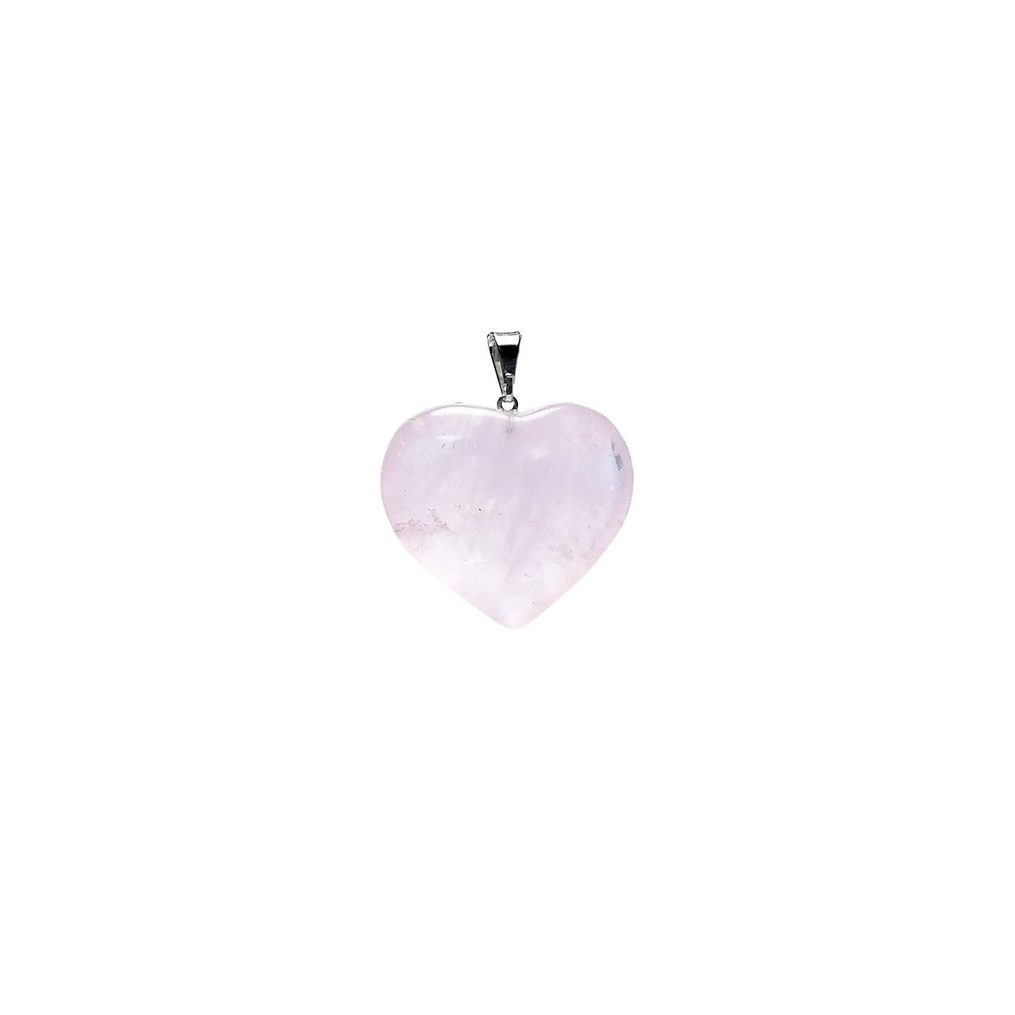 Pendentif de quartz rose en forme de cœur | Pieralune