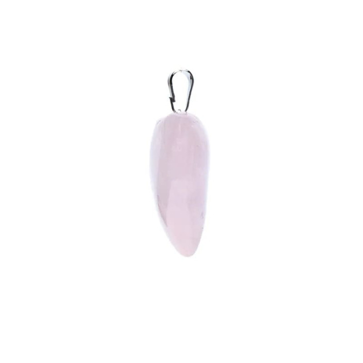 Pendentif de quartz rose en forme de cœur | Pieralune