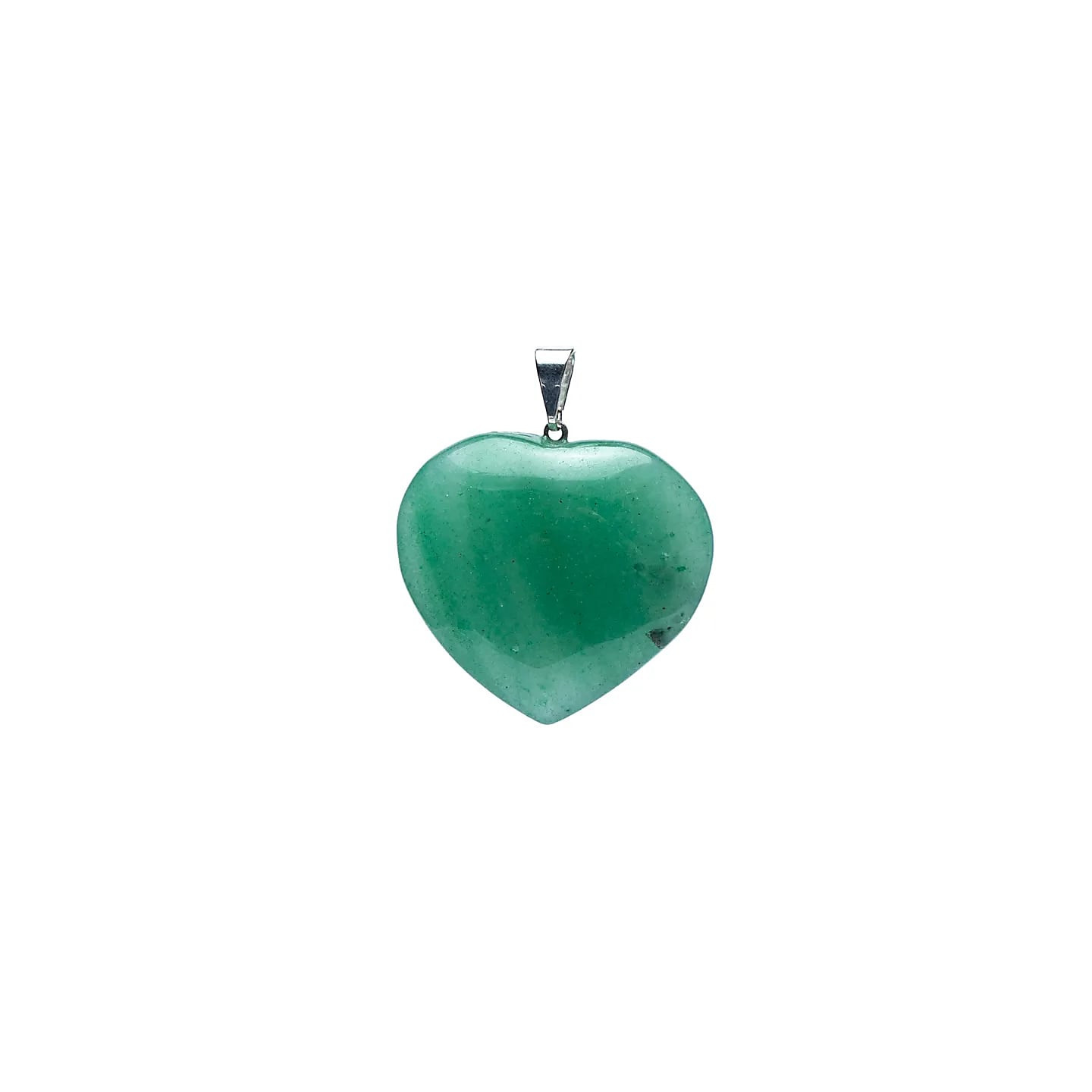 Pendentif de quartz vert en forme de cœur | Pieralune