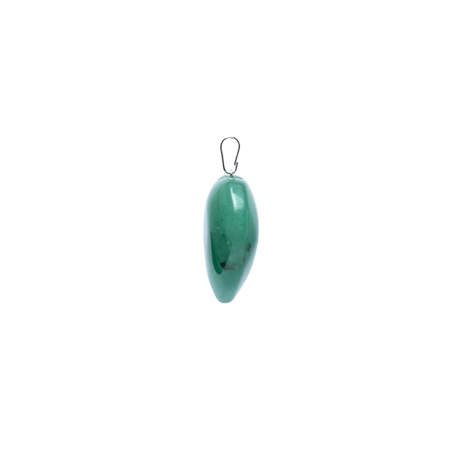 Pendentif de quartz vert en forme de cœur | Pieralune