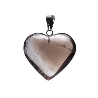 Pendentif de quartz fumé en forme de cœur | Pieralune
