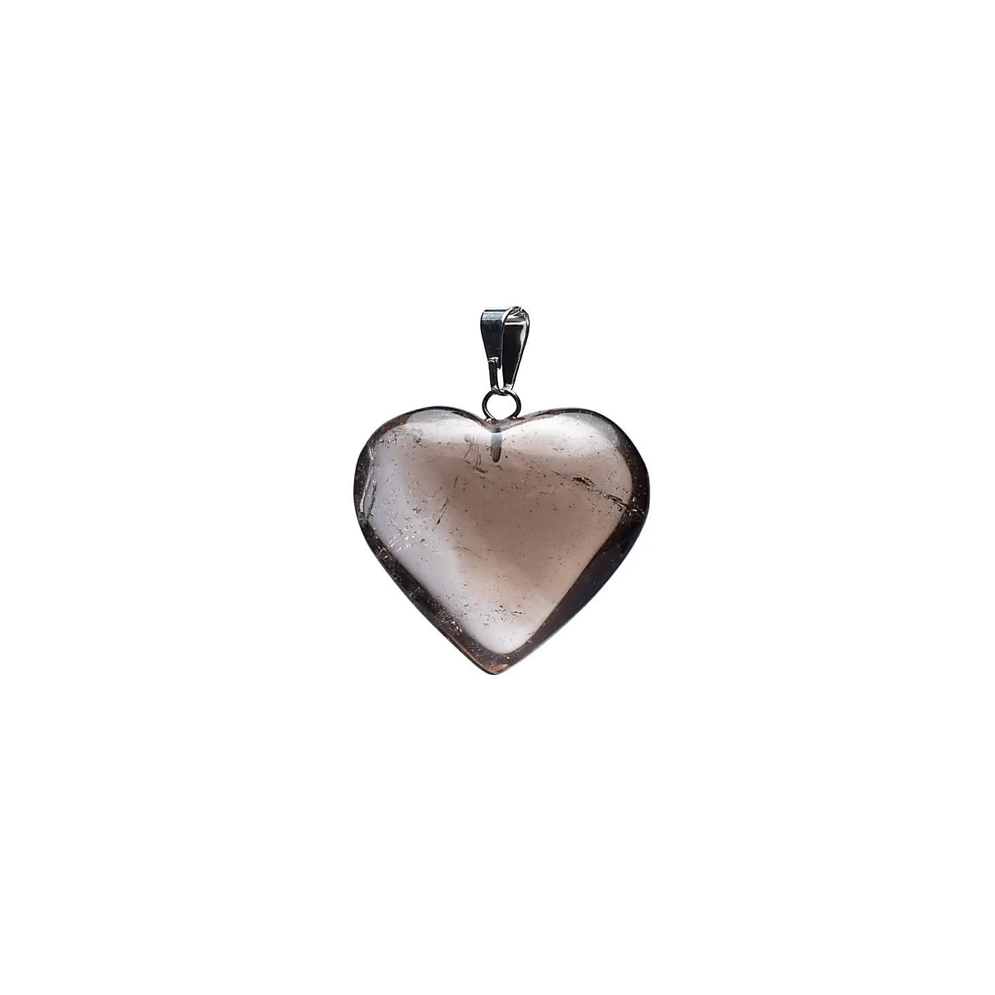 Pendentif de quartz fumé en forme de cœur | Pieralune