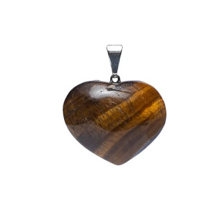Pendentif oeil de tigre en forme de coeur | Pieralune