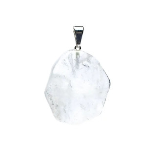 Pendentif pierre gemme cristal de roche forme fantaisie | Pieralune