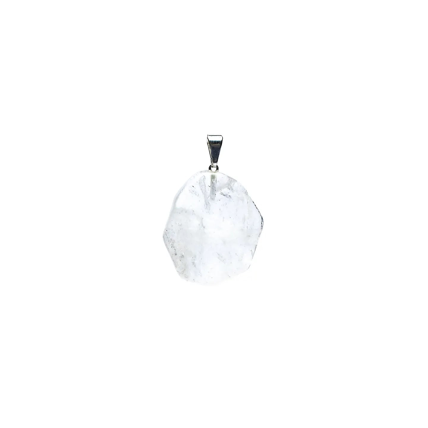 Pendentif pierre gemme cristal de roche forme fantaisie | Pieralune