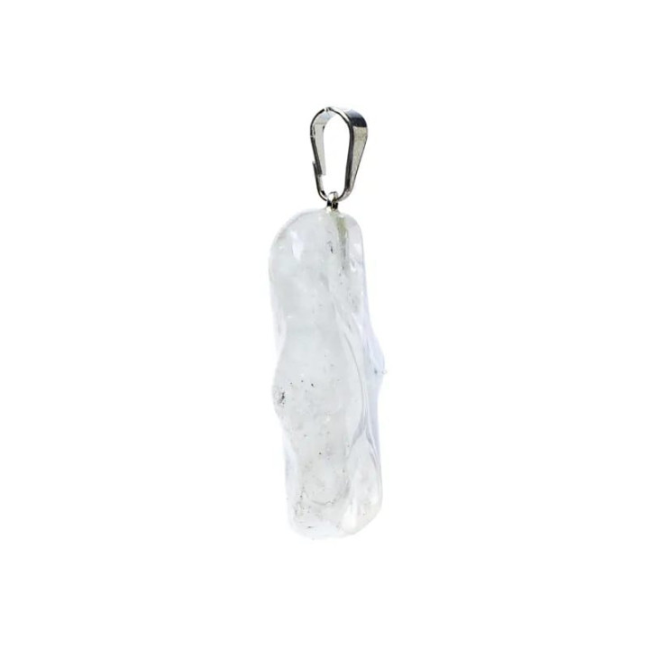 Pendentif pierre gemme cristal de roche forme fantaisie | Pieralune