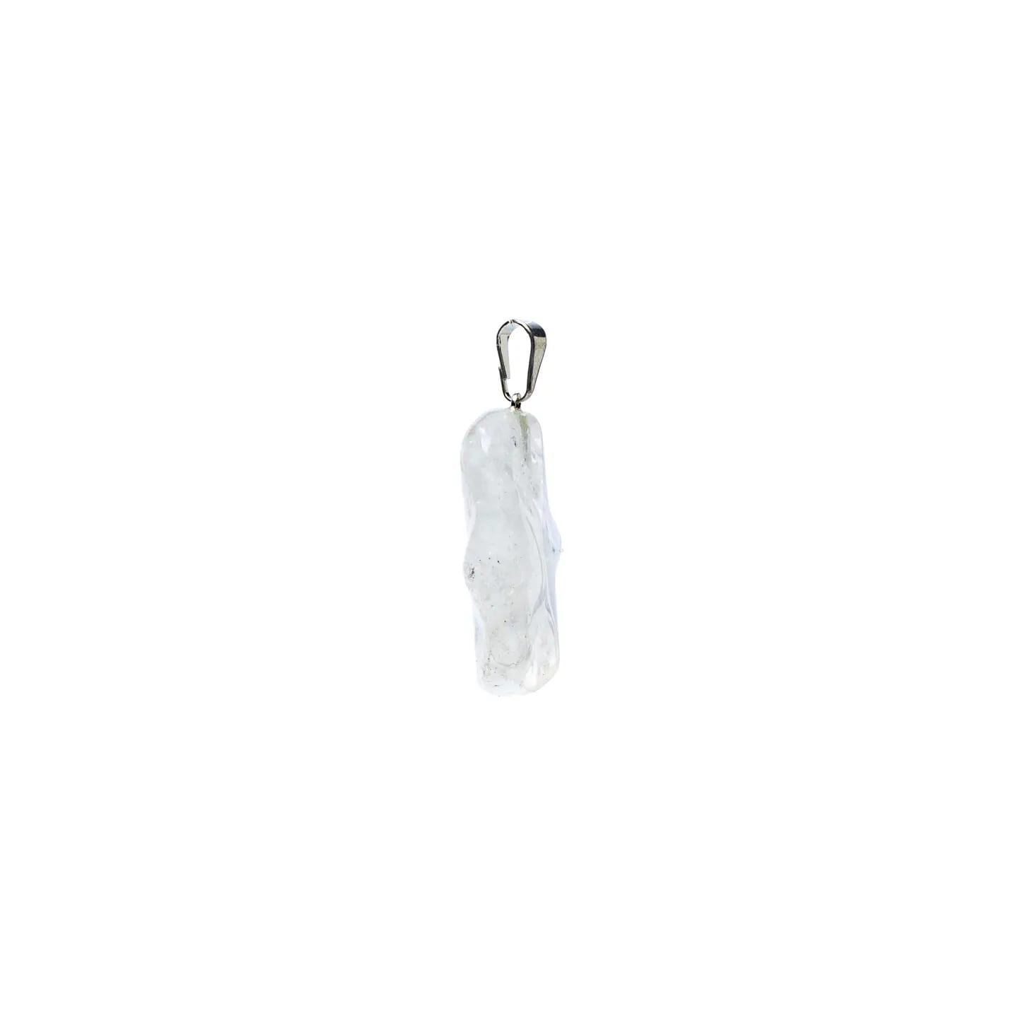 Pendentif pierre gemme cristal de roche forme fantaisie | Pieralune