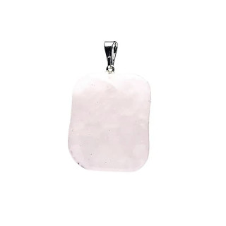 Pendentif quartz rose forme fantaisie | Pieralune