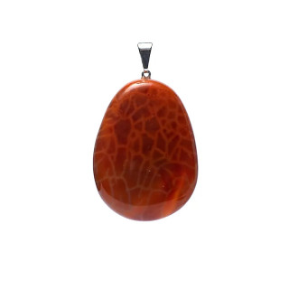 Pendentif en agate de feu en forme de goutte | Pieralune