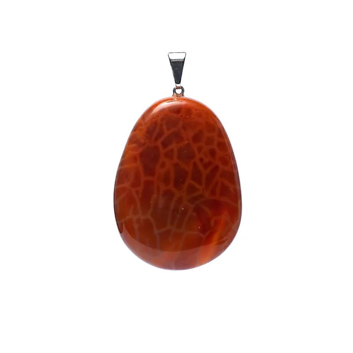 Pendentif en agate de feu en forme de goutte | Pieralune