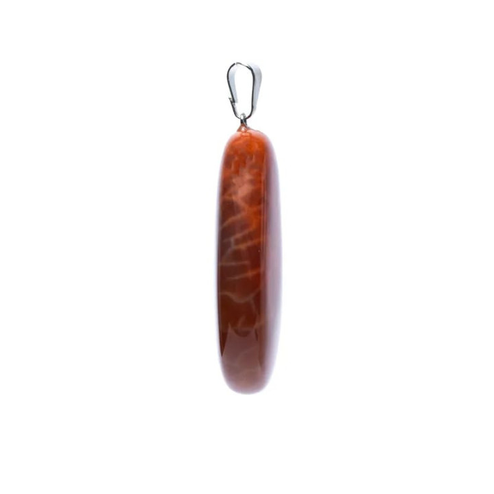 Pendentif en agate de feu en forme de goutte | Pieralune