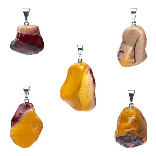 Pendentif en pierre précieuse Mookaite percée | Pieralune