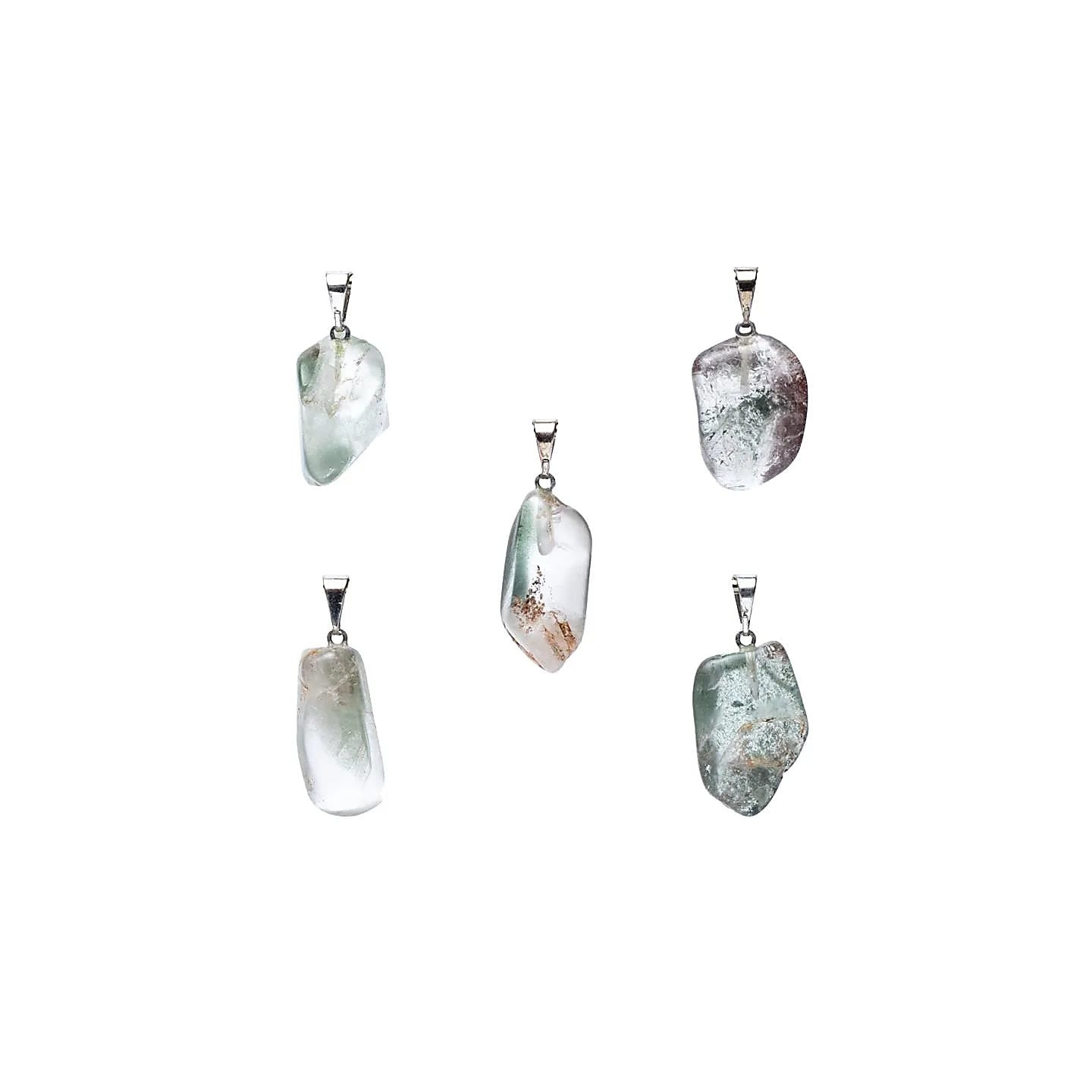 Pendentif en pierre précieuse lodolite (quartz chaman) ... | Pieralune