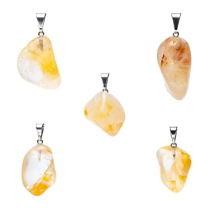 Pendentif en pierre précieuse de quartz hématoïde broch... | Pieralune