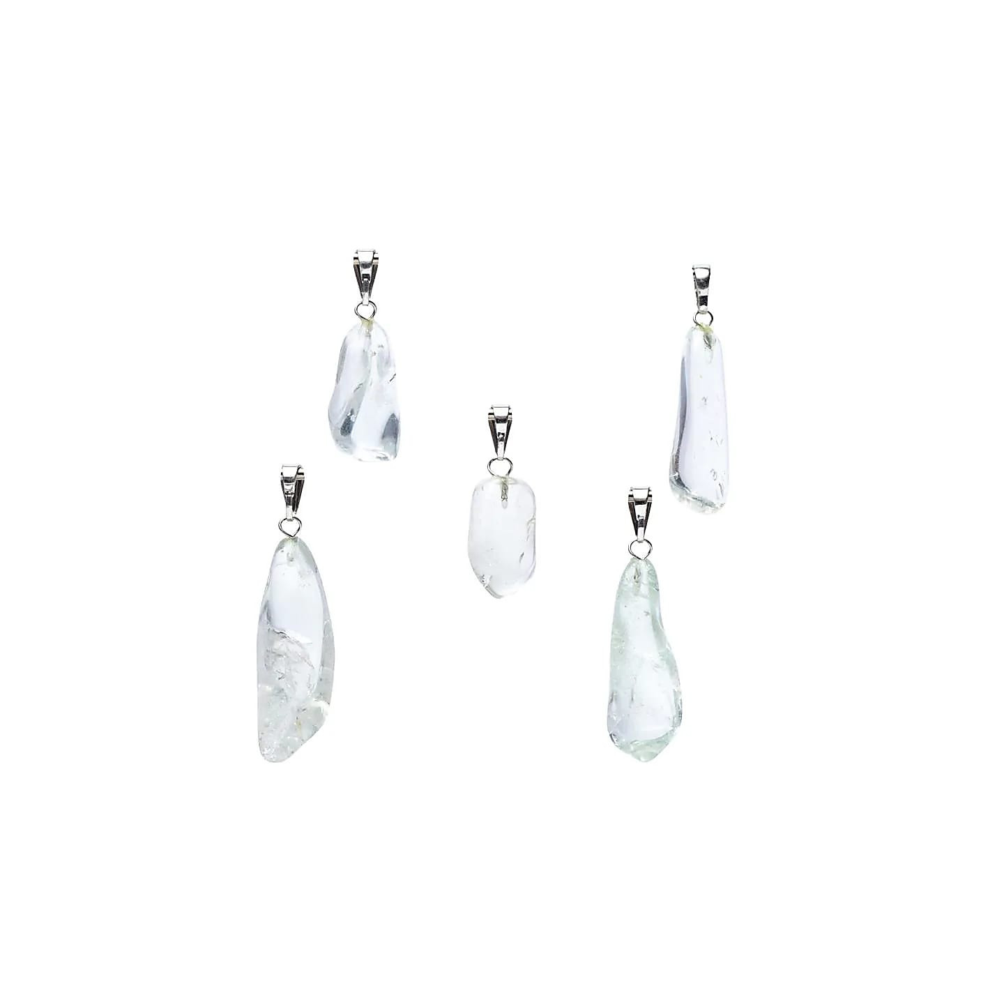 Pendentif en pierre précieuse prasiolite percée | Pieralune