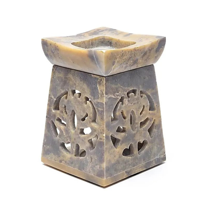 Brûleur d’huile Lotus stéatite claire | Pieralune