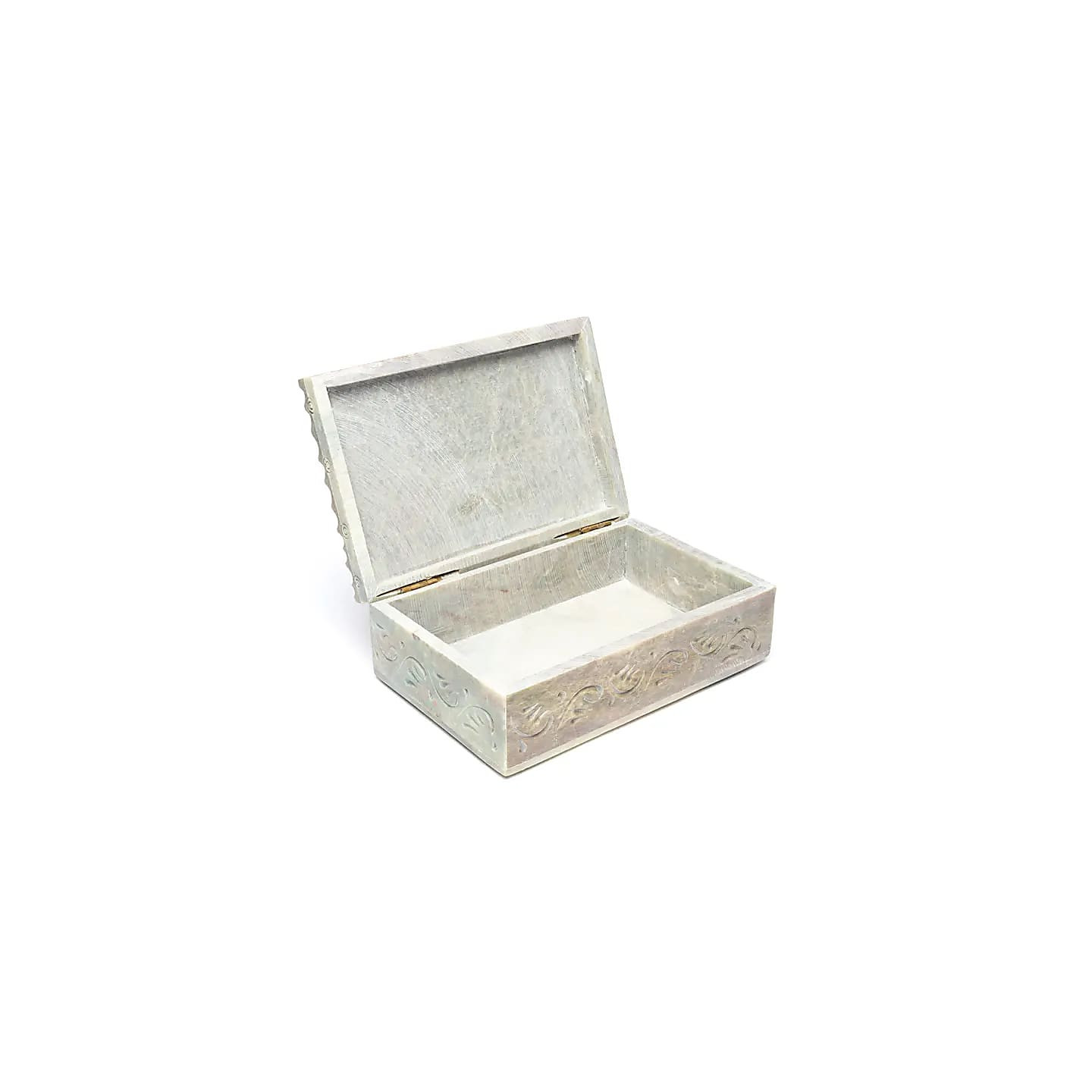 Boîte à tarot ou à bijoux Lotus stéatite | Pieralune