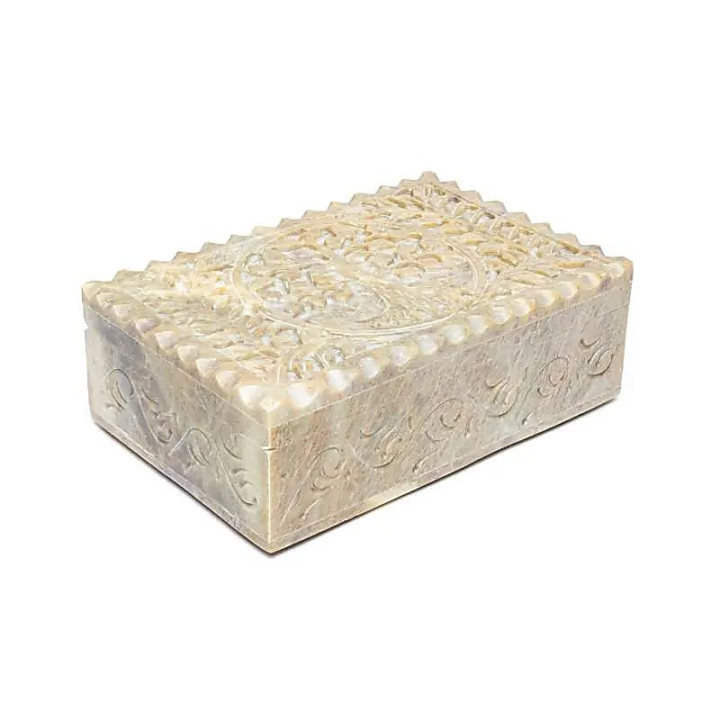 Boîte à tarot ou à bijoux Arbre de Vie stéatite | Pieralune