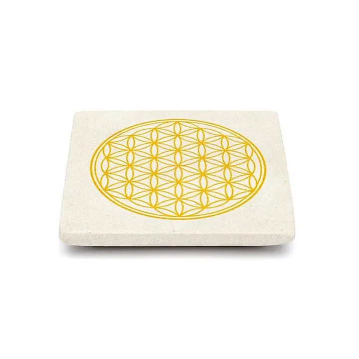 Brûle-encens Fleur de Vie grès | Pieralune