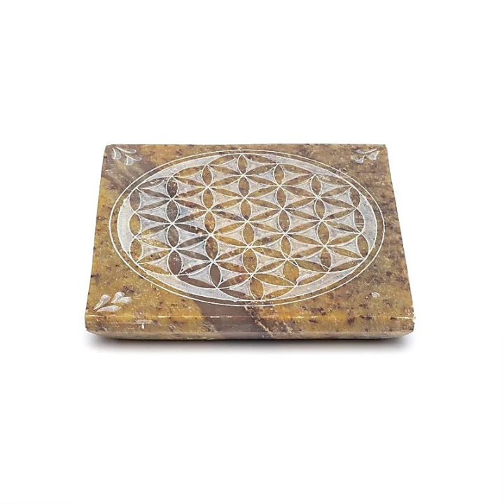 Brûle-encens Fleur de Vie stéatite | Pieralune