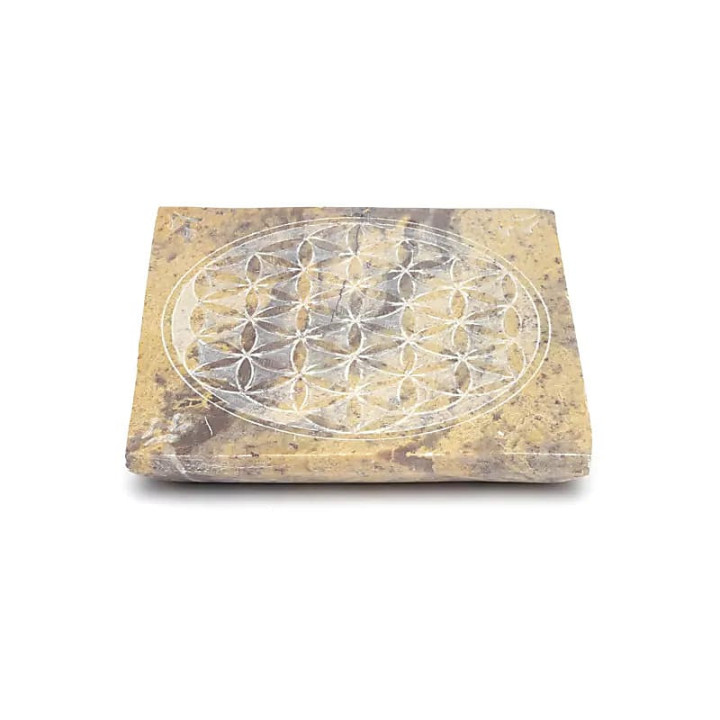 Brûle-encens Fleur de Vie stéatite | Pieralune