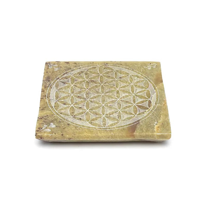 Brûle-encens Fleur de Vie stéatite | Pieralune