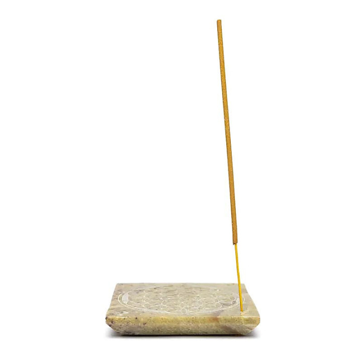 Brûle-encens Fleur de Vie stéatite | Pieralune