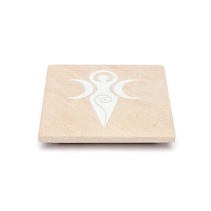 Brûle-encens symbole de la Déesse grès rose | Pieralune