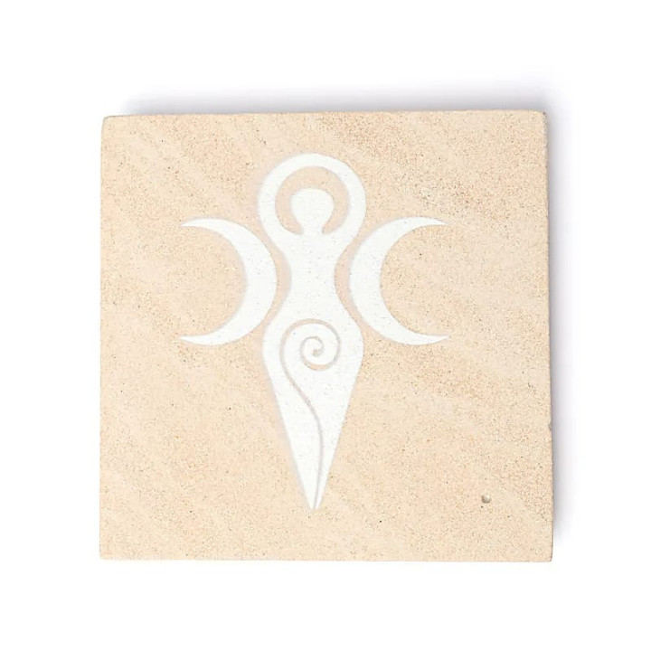 Brûle-encens symbole de la Déesse grès rose | Pieralune