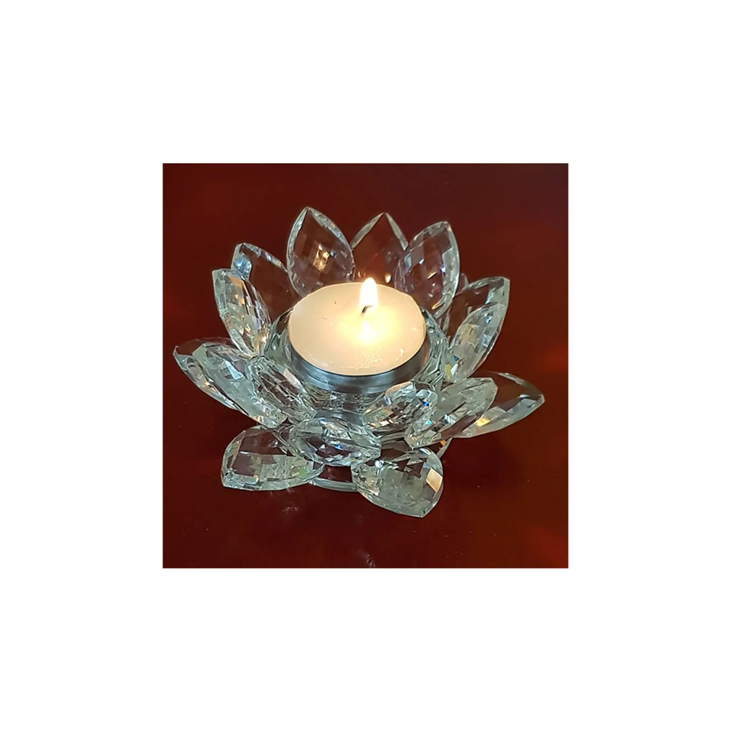 Bougeoir Lotus cristal M | Pieralune