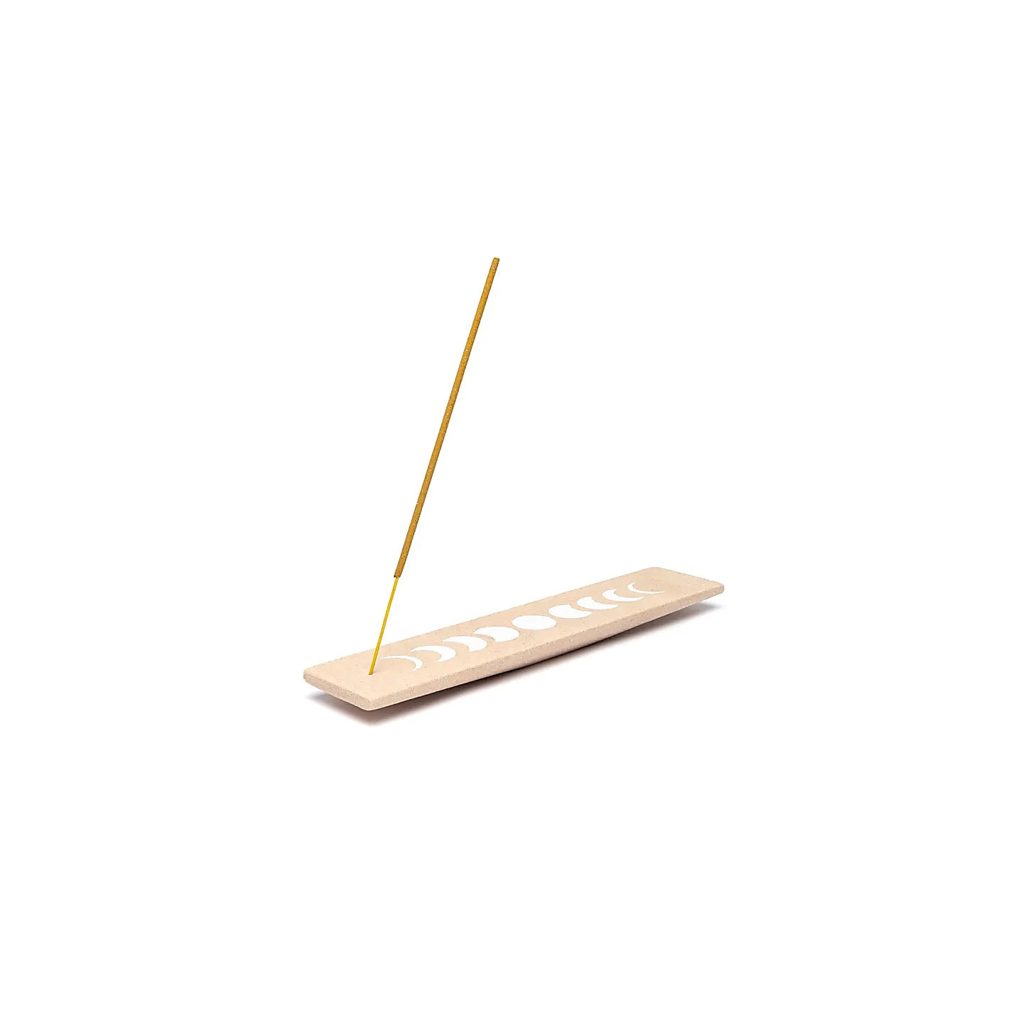Porte-encens allongé phases de lune grès rose | Pieralune