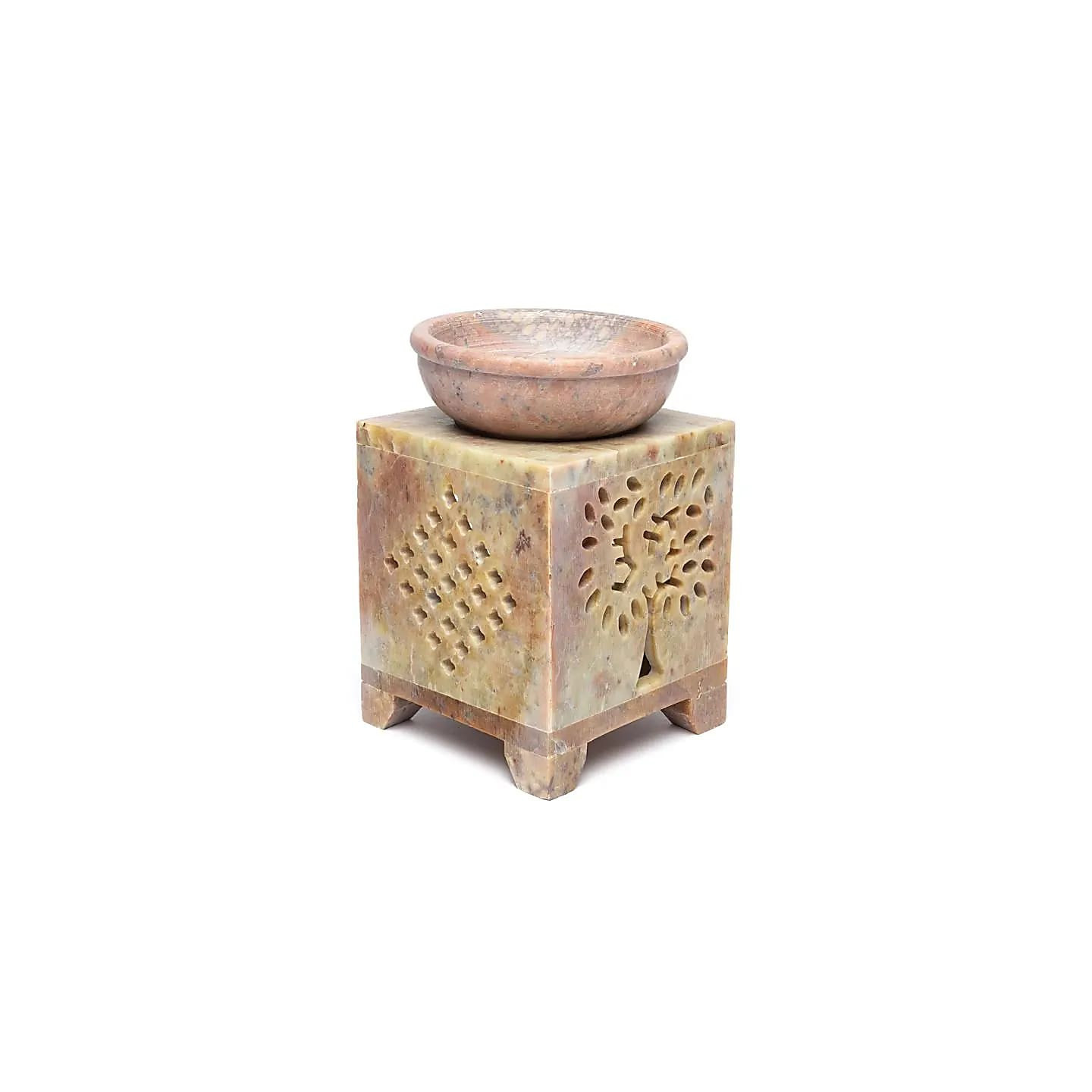 Brûle-encens et brûleur d’huile Arbre de Vie stéatite | Pieralune