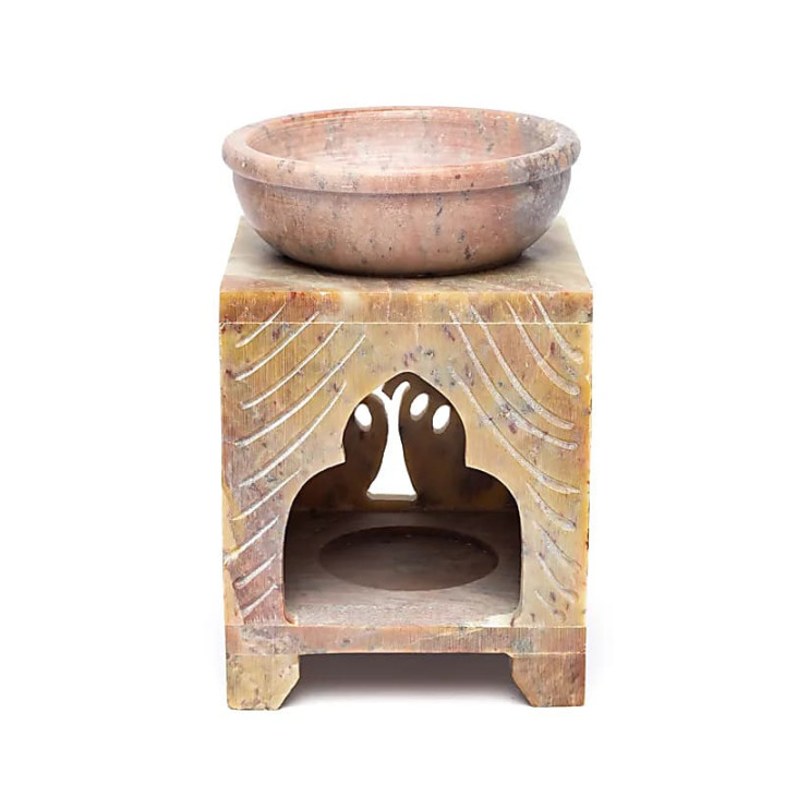 Brûle-encens et brûleur d’huile Arbre de Vie stéatite | Pieralune