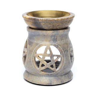 Brûleur d’huile pentagramme stéatite | Pieralune