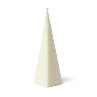 Bougie pyramide blanc cassé inodore | Pieralune