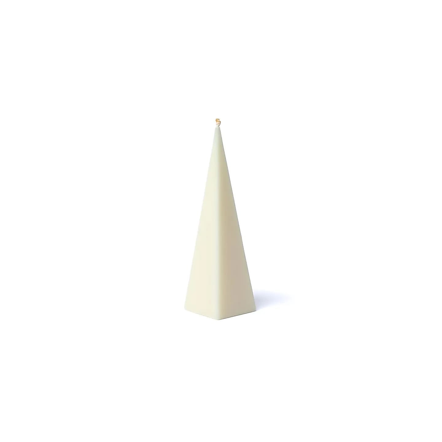Bougie pyramide blanc cassé inodore | Pieralune