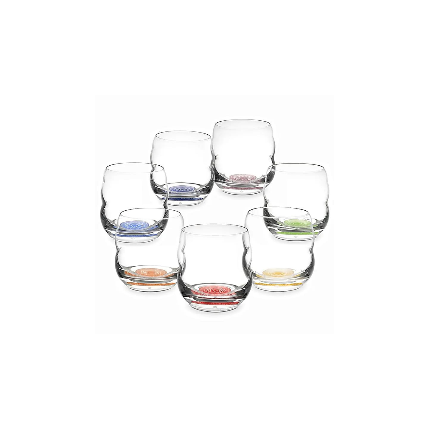Verre Mythos SET 7 chakra - symboles et textes | Pieralune