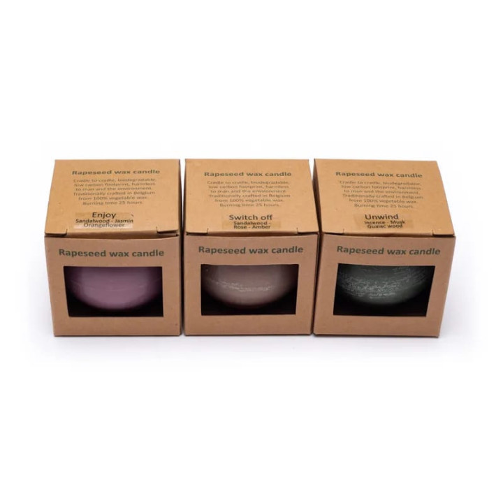 Coffret bougies sphériques colza | Pieralune