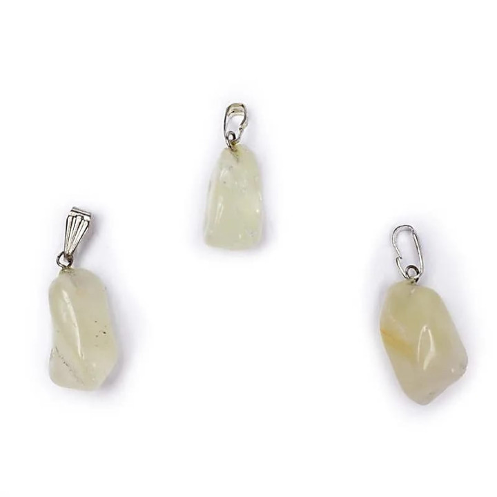 Broche de pendentif Quartz de soufre percé | Pieralune