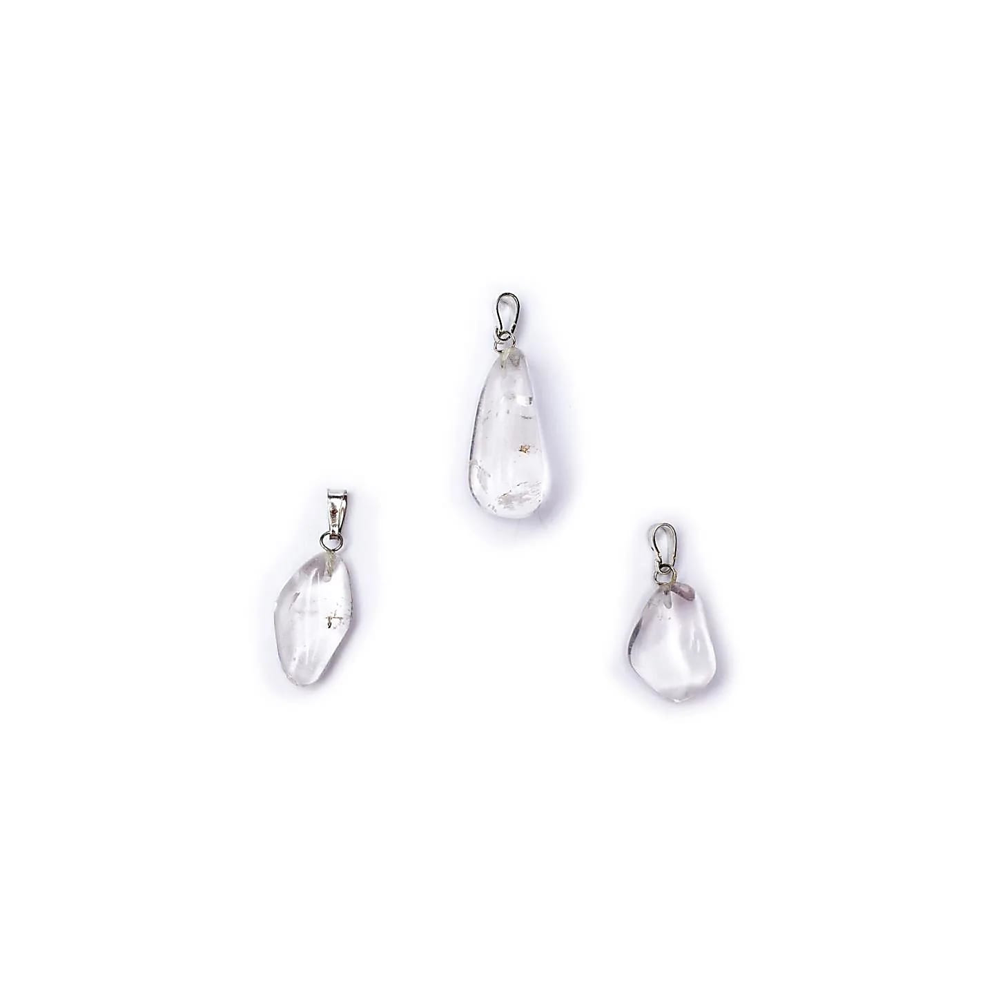 Broche pendentif Cristal de roche percé | Pieralune